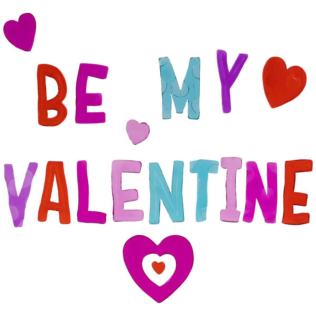 Northlight Seasonal Valentine''s Day Gel Window Clings - Set of 5