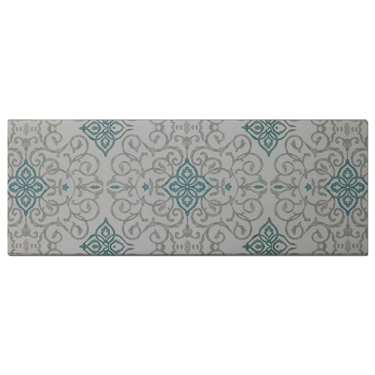 J&V Textiles Cloud Comfort Rustic Medallion Kitchen Mat