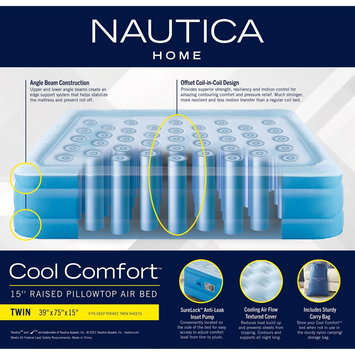 Nautica Home Cool Comfort Twin Pillowtop Air Mattress