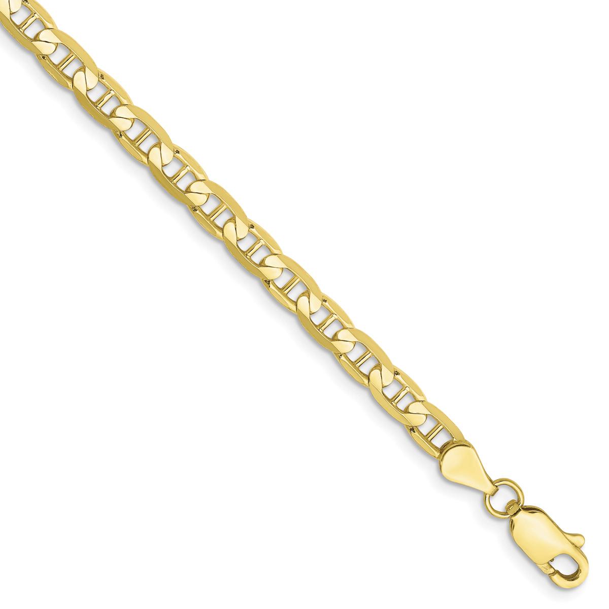 Unisex Gold Classics™ 10kt. Gold Concave Anchor Chain Necklace