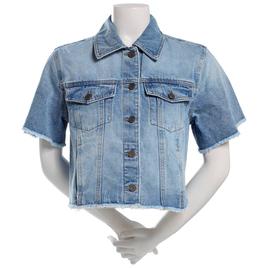Juniors Indigo Rein Short Sleeve Denim Jacket