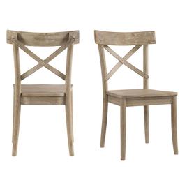 Elements Callista Cross Back Wooden Side Chair Set