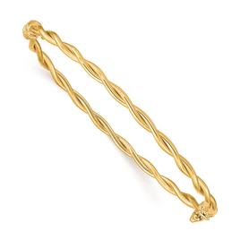 Gold Classics(tm) 14kt. Yellow Gold Twisted Hinged Bangle