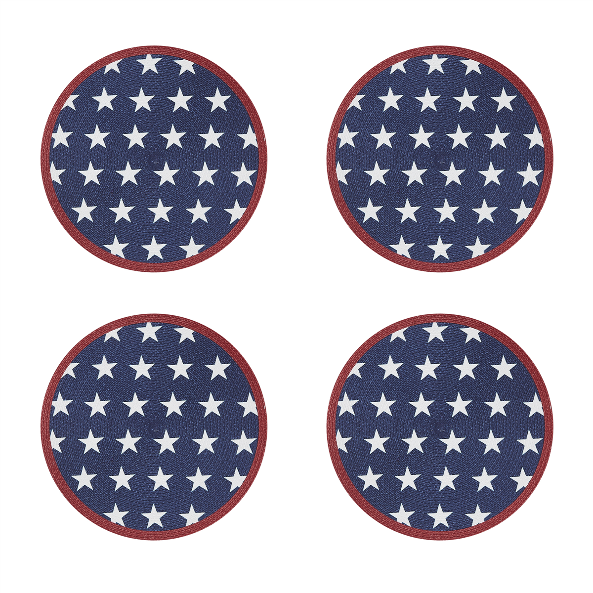 Avanti Liberty Woven Braided Round Placemates - Set of 4