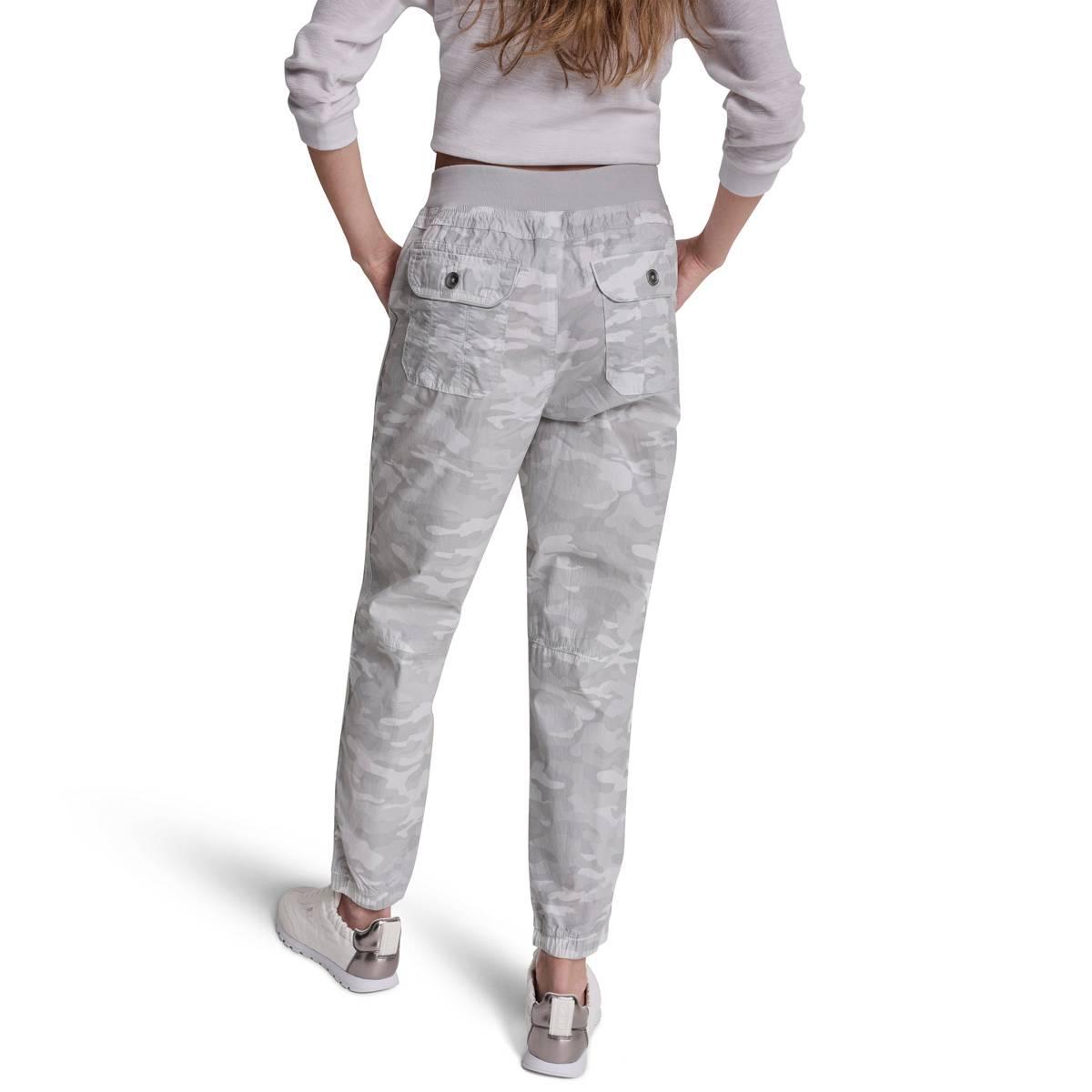 Womens DKNY Sport Camo Slim Hi Rise Utility Joggers