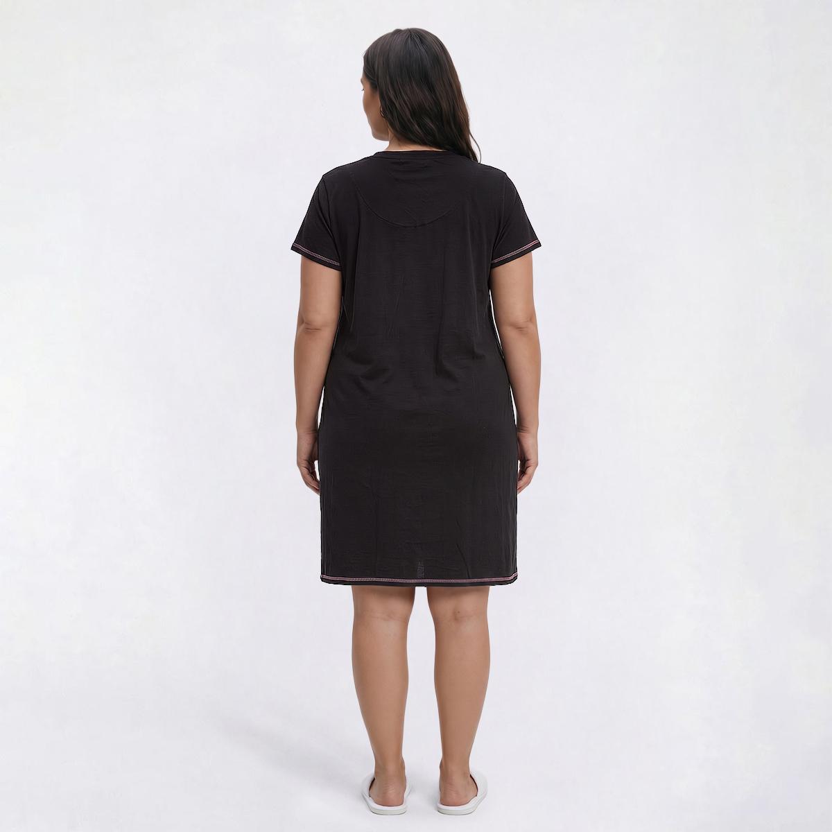 Plus Size René Rofé® Short Sleeve Purr-Fect Together Nightshirt