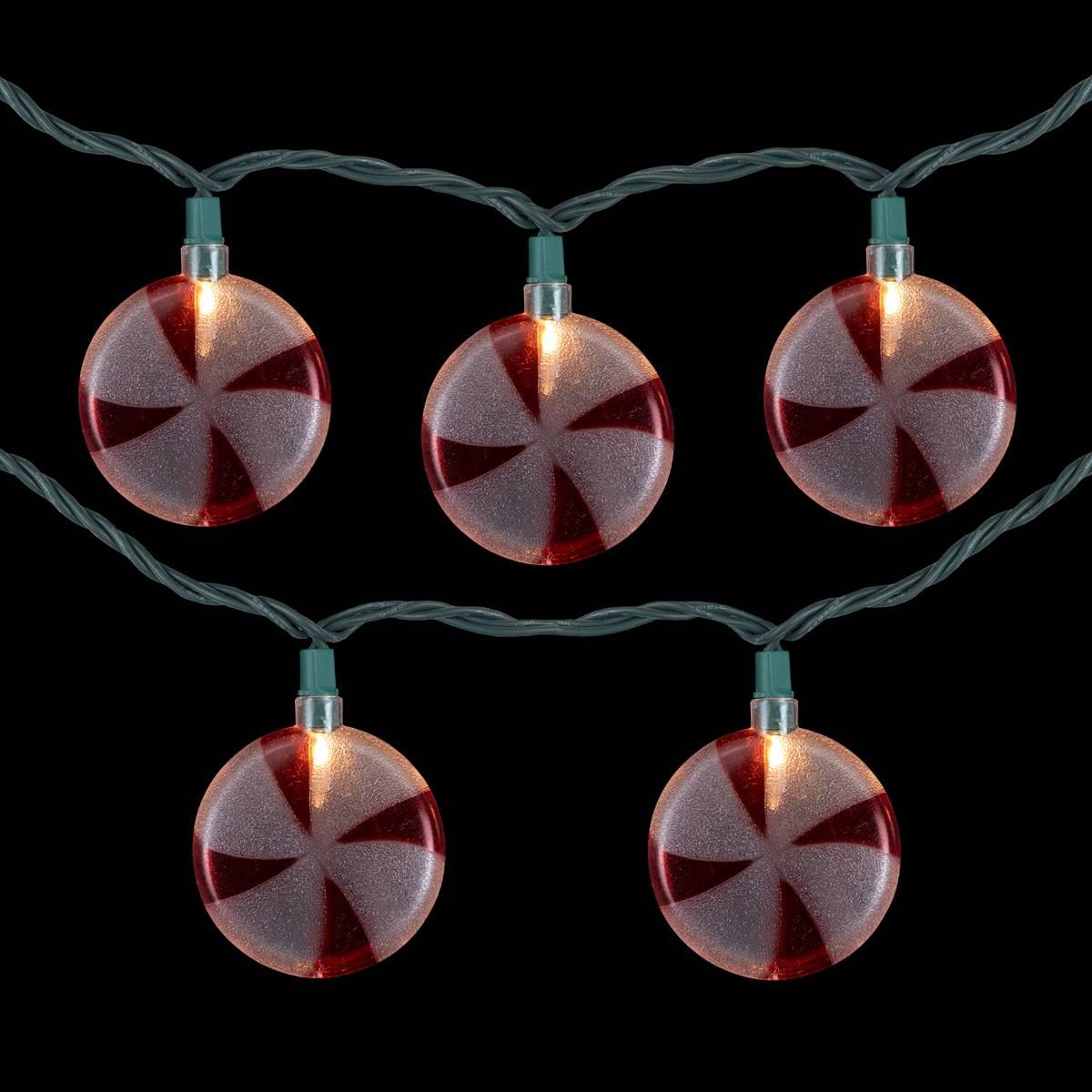 Northlight Seasonal 10ct. Peppermint Candies Christmas Lights