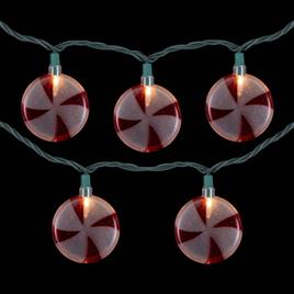 Northlight Seasonal 10ct. Peppermint Candies Christmas Lights
