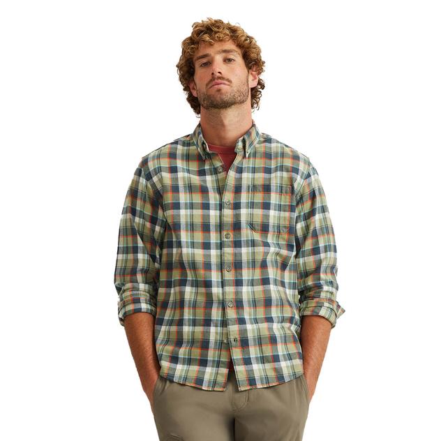 Mens Eddie Bauer Long Sleeve Flannel Shirt - Dusty Sage