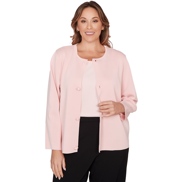 Plus Size Emaline Enchanted Bloom Floral Button Cardigan