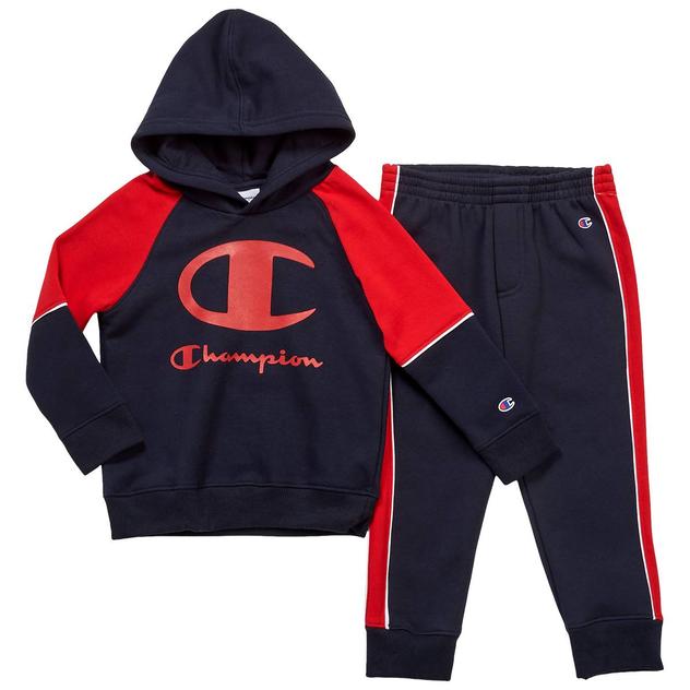 Boys (4-7) Champion® Color Block Hoodie & Joggers Set - Dark Navy
