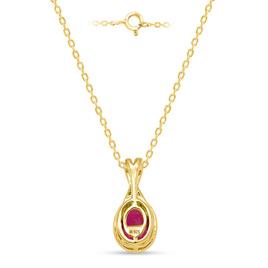Gemstone Classics™ Created Ruby Lab Grown Diamond Pendant