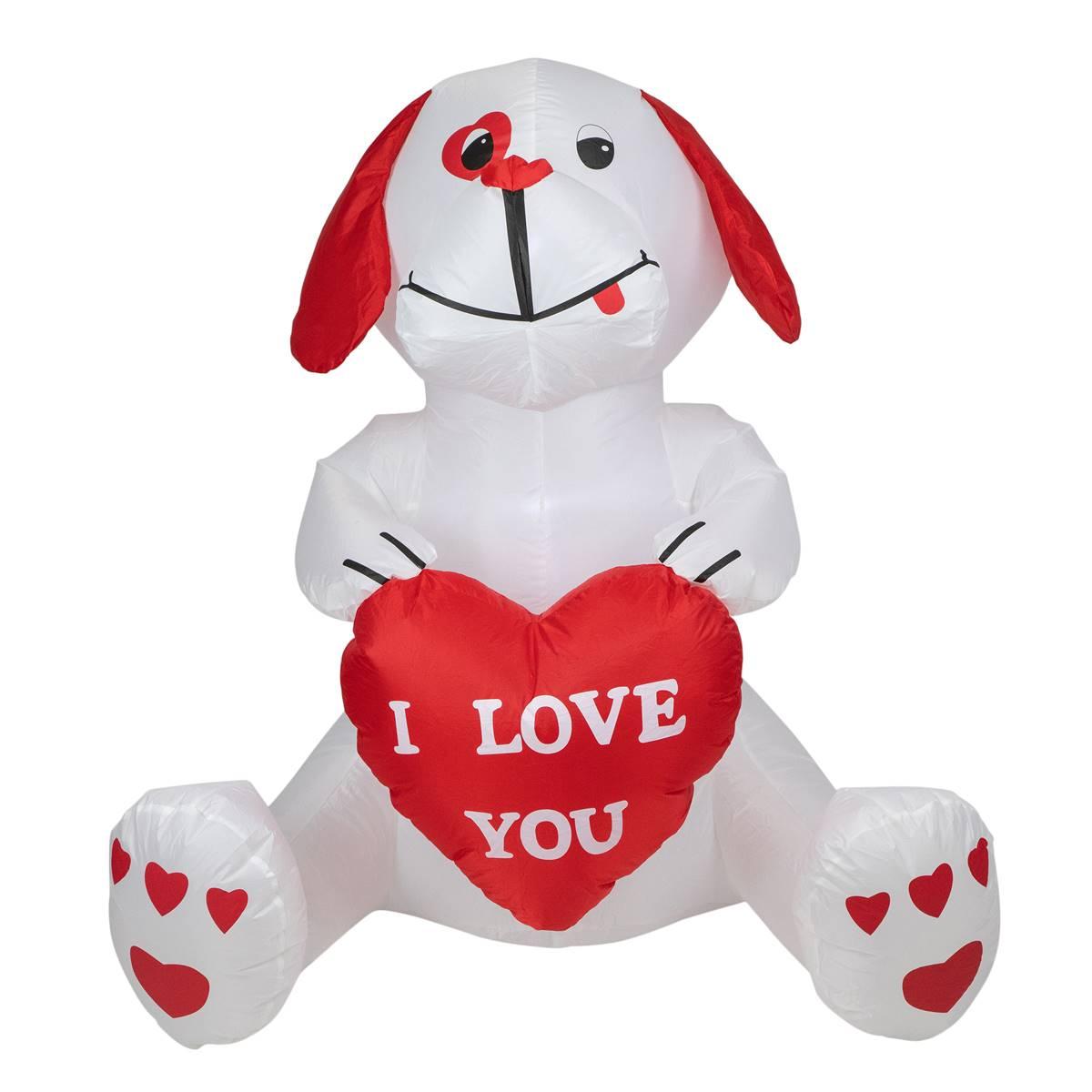 Northlight Seasonal 4' Inflatable Valentine's Day Doggie Decor