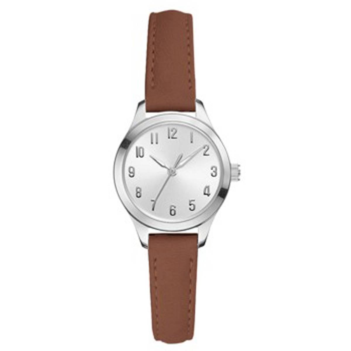 Womens Silver-Tone Minimalist Dial Analog Watch - 14892S-07-B16