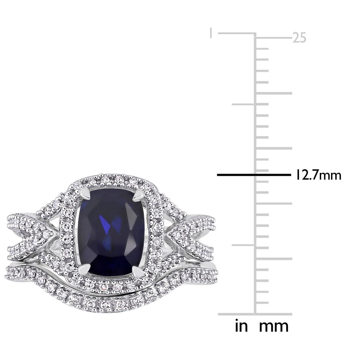 Gemstone Classics™ 10kt. Rose Gold Lab Created Sapphire Ring