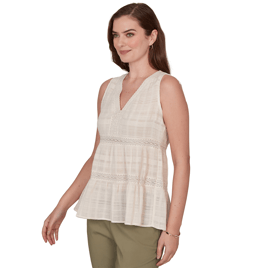 Womens Skye’s the Limit Terra Tropic Sleeveless V Neck Blouse
