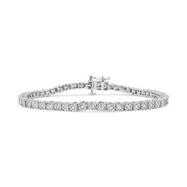 Haus of Brilliance Sterling Silver Diamond Tennis Bracelet