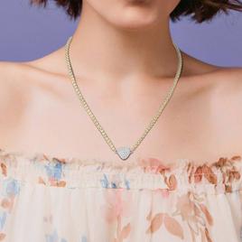 Sophia B Citrine & Created White Sapphire Collar Necklace