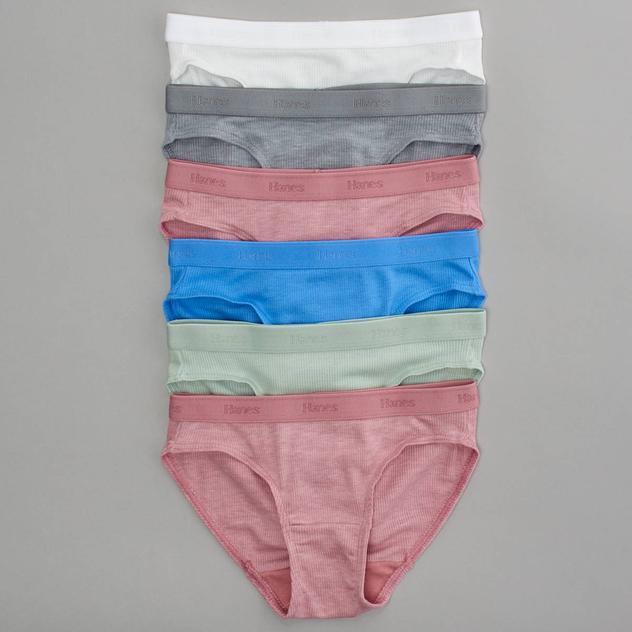 Girls Hanes® 6pk. Super Soft Tagless Hipster Underwear