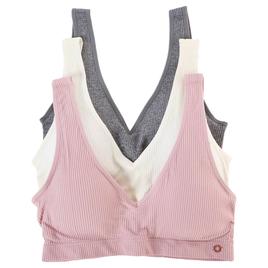 Womens Danskin 3pk. Missy Seamless Deep V Bralette DS8233-3PKBC
