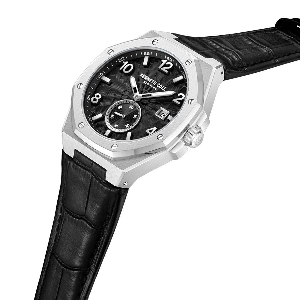 Mens Kenneth Cole® New York Black Automatic Watch-KCWGX0059001