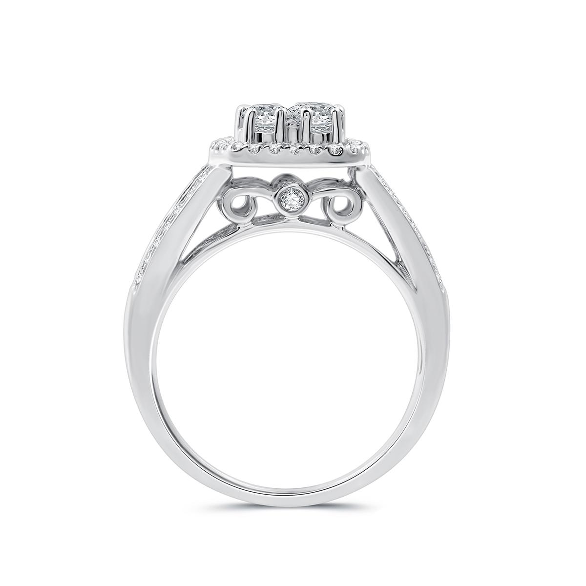 Nova Star® 1ctw. Lab Grown Diamond Cushion Cluster Bridal Ring