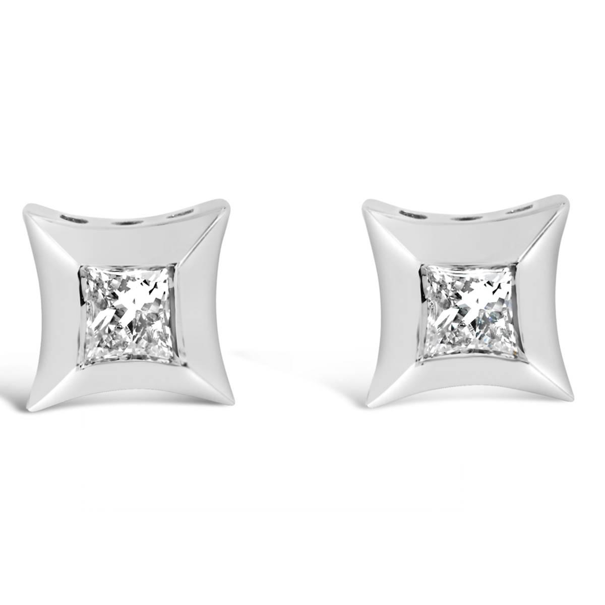 Haus of Brilliance 10kt. White Gold 1/5ctw. Diamond Stud Earrings