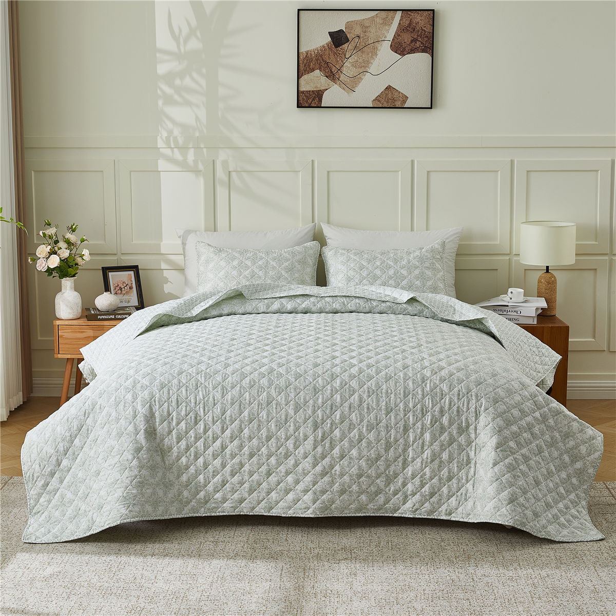 Patina Vie Maison Vintage Floral Bowden Courtyard Quilt Set