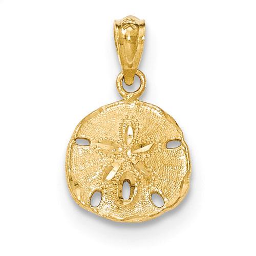 Gold Classics(tm) 14kt. Textured Sand Dollar Pendant