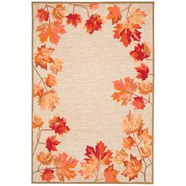 Liora Manne Ravella Falling Leaves Border Rectangular Area Rug
