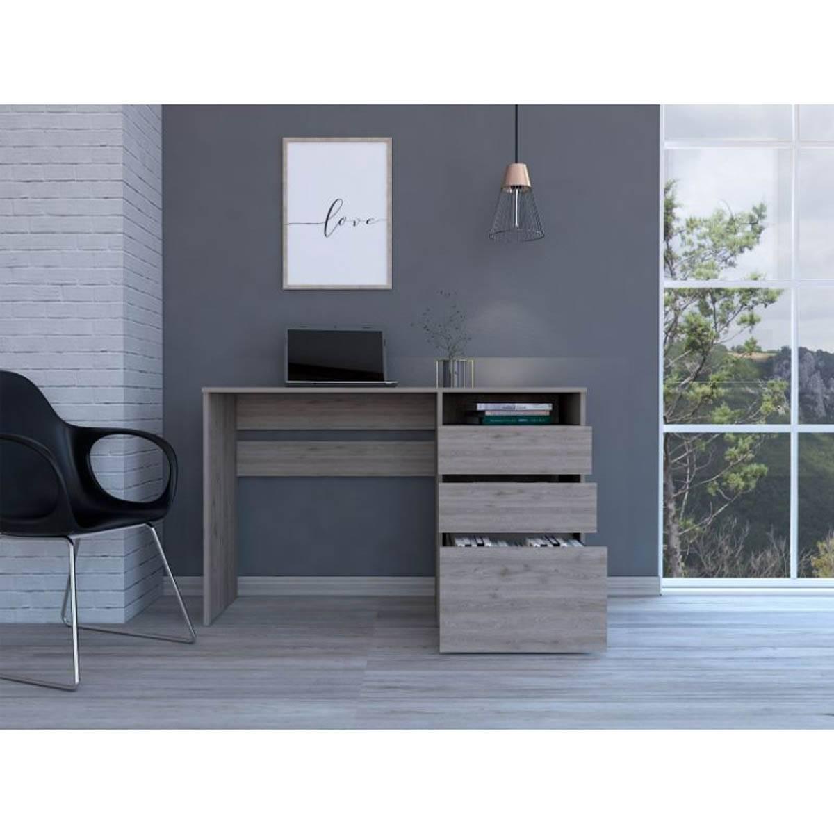 FM FURNITURE Louisiana Computer Desk w/ 3 Drawers