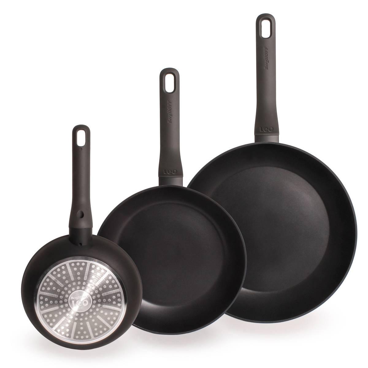 BergHOFF Non-stick Cast Aluminum 3pc. Frying Pan Set