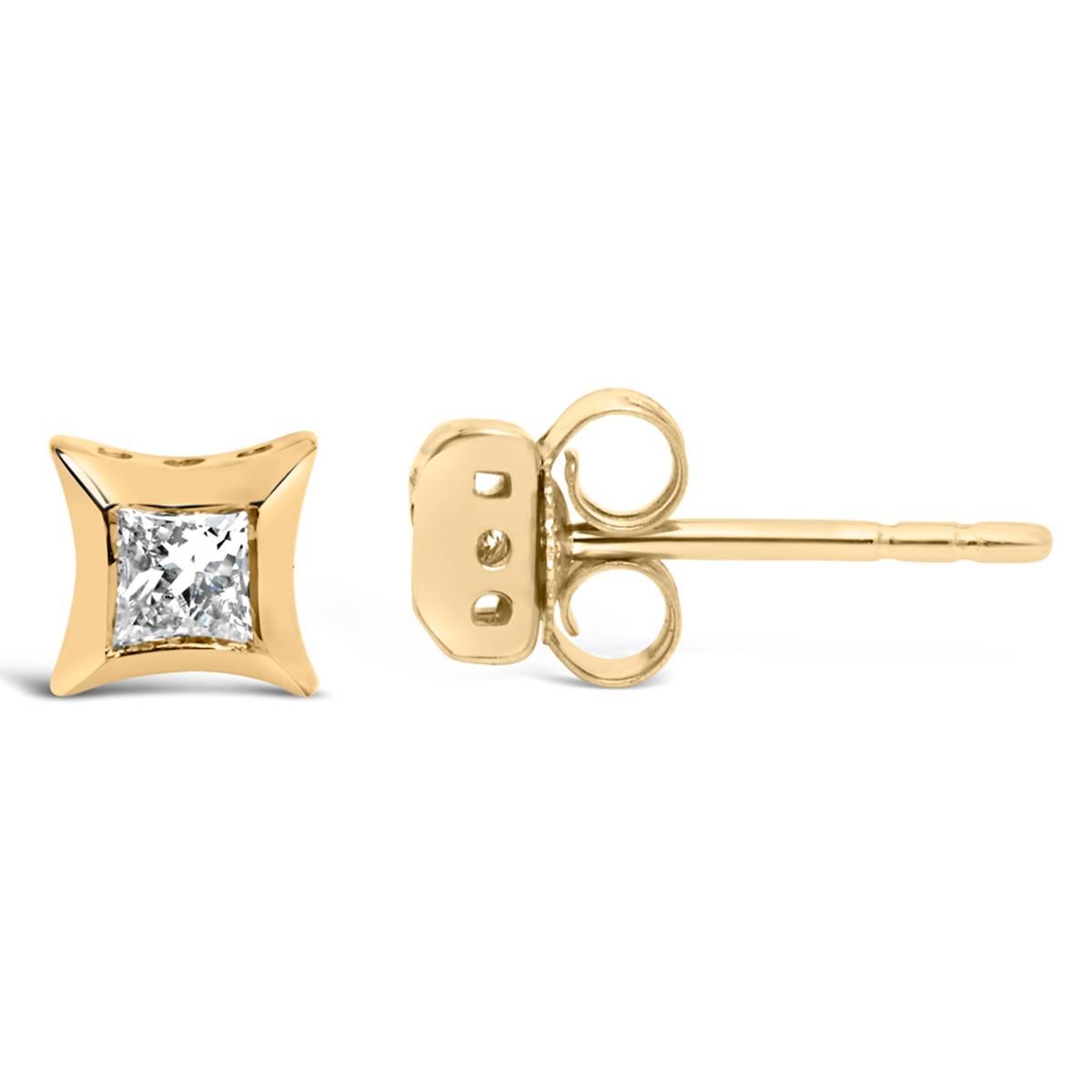Haus of Brilliance 10kt. Gold 1/5ctw. Diamond Stud Earrings