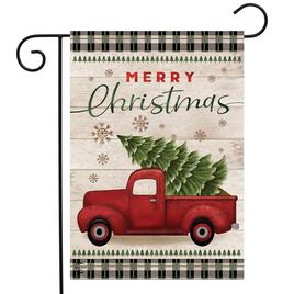 Briarwood Lane Christmas Pick Up Truck Holiday Garden Flag