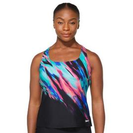 Womens Reebok Seqa Glass Racer Back Tankini Swim Top