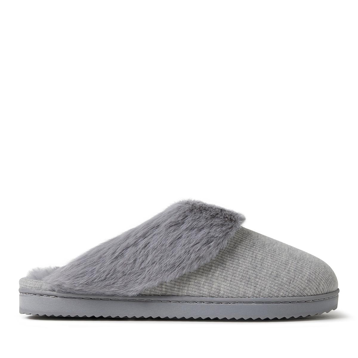 Womens Dearfoams® Dahlia Rib Knit Scuff Slippers
