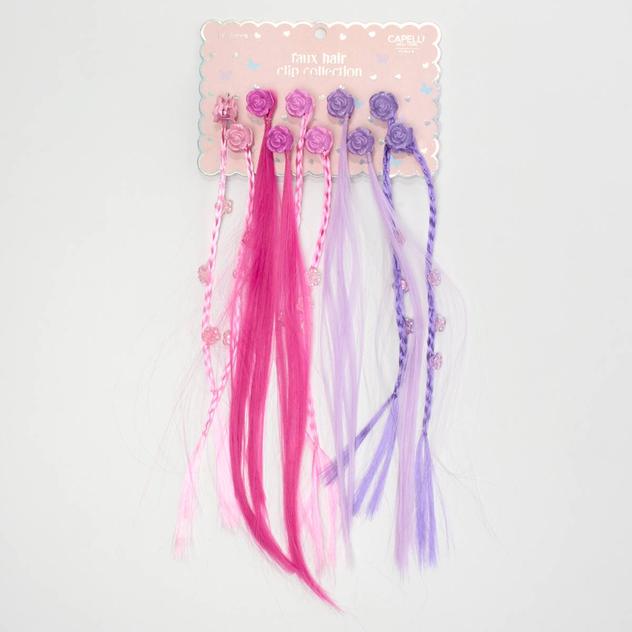 Girls Capelli® New York 10pc. Beaded Faux Hair Rose Clips