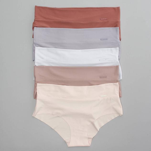 Womens Danskin 5pk. Laser Brushed Micro Hipster - DS3560-5PKE