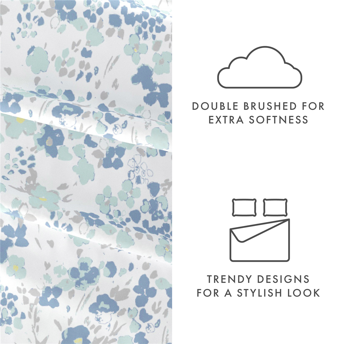 Soft Essentials 4pc. Ultra Soft Garden Farmhouse Violet Sheet Set