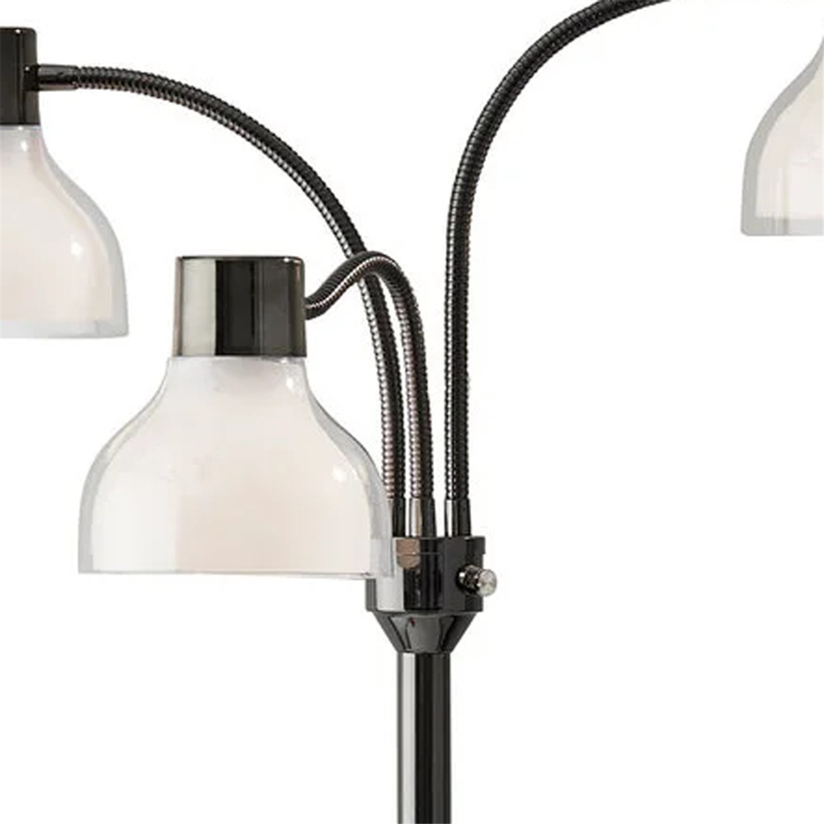 HomeRoots 69in. Black & White Metal Three Light Tree Floor Lamp