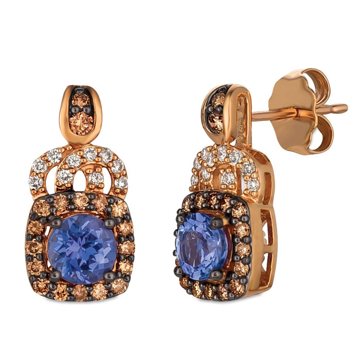 Le Vian Chocolatier(R) Blueberry Tanzanite(R) Diamond Drop Earrings
