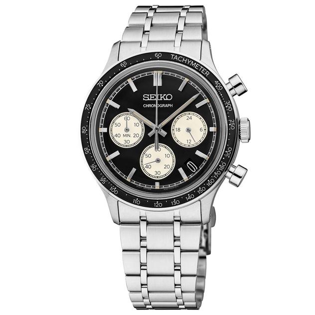 Mens Seiko Essentials Collection Black Dial Quartz Watch - SSB479