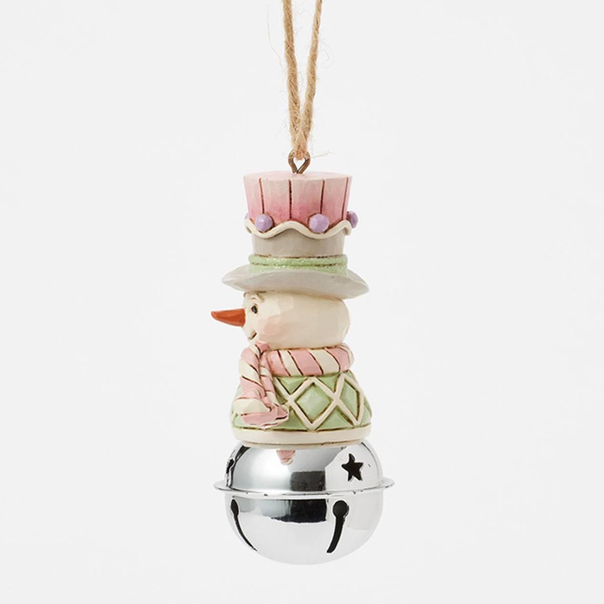Jim Shore Heartwood Sweets Snowman Bell Christmas Ornament