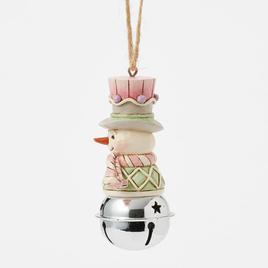 Jim Shore Heartwood Sweets Snowman Bell Christmas Ornament