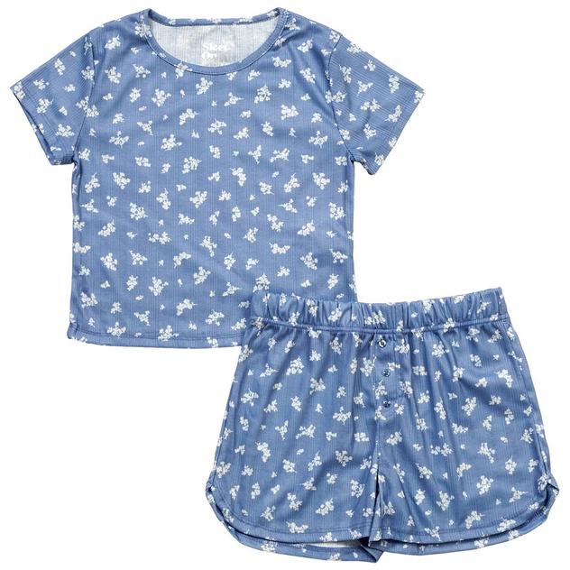 Girls (7-16) Sleep On It® Ditsy Pointelle Tee & Pajama Shorts Set