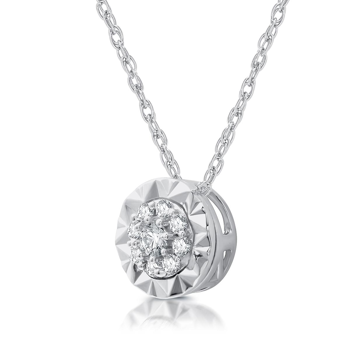 Nova Star® 1/10ctw. Lab Grown Diamond Cluster Pendant