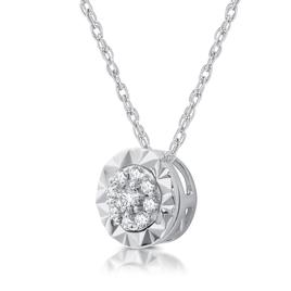 Nova Star® 1/10ctw. Lab Grown Diamond Cluster Pendant