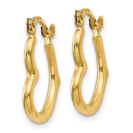 Gold Classics™ 14kt Gold Heart Shaped Hollow Hoop Earrings