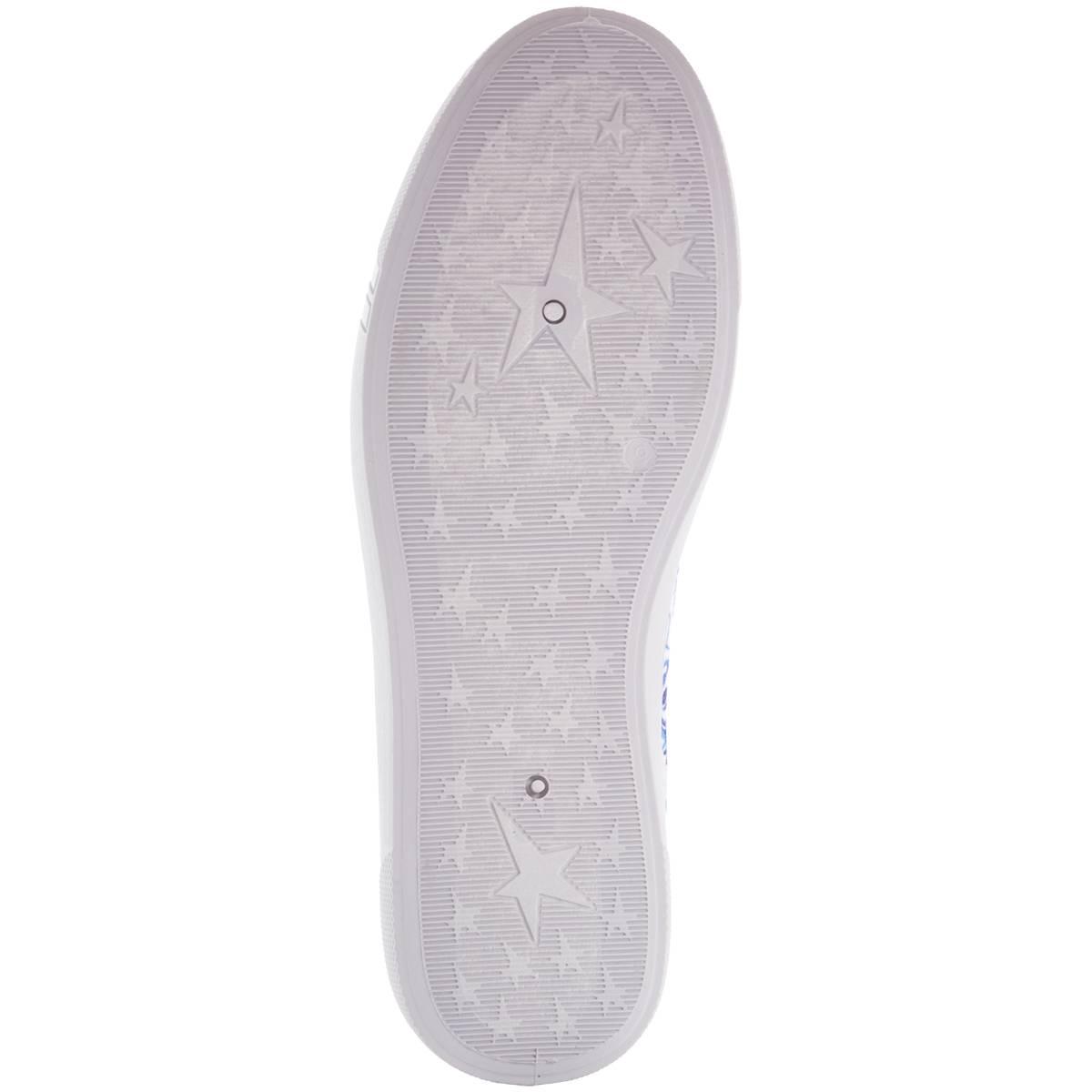 Womens Ashley Blue Floral Blue Canvas Flats