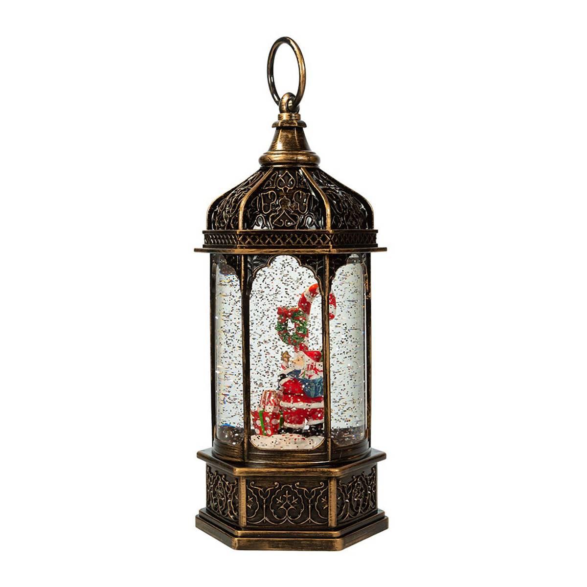 Kurt S. Adler 11in. Light Up Santa Water Lantern